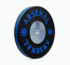 Arsenal Black Training IWF Stripe Bumper Plates for Weightlifting Training LB/KG