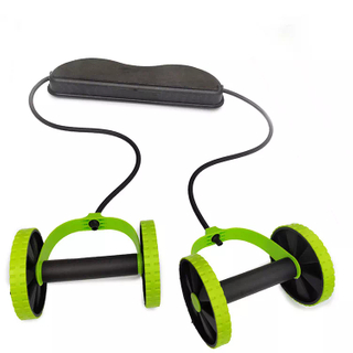 Gym Home Equipment Workout Trainer Muscle Exercise Machine Abdominal Roller Fitness Sport Double Ab Roller Wheel 