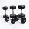 Wholesale Gym Accessories Fixed Black Rubber Dumbbell Fitness Equipment Dumbbell Free Weight