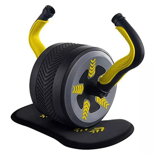 Gym Fitness Equipment With Knee Pad Mat Core Workout Rebound Abdominal Muscle Trainer Ab Roller Wheel
