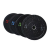 Custom Logo Hot Selling Promotional Training Black Particle Weight Rubber Competition Barbell Bumper Plates