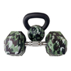 Arsenal Camouflage HEX Rubber Encased Hex Dumbbell Hand Weight with Metal Handles Exercise Heavy Workout Dumbbells Workout