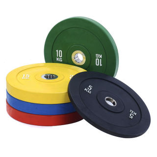 Sport Series Olympic 2-Inch Rubber Bumper Plate with Stainless Steel Insert