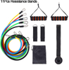 11 Pcs Elastic Workout Rubber Tube Band Loop Resistance Bands Sets